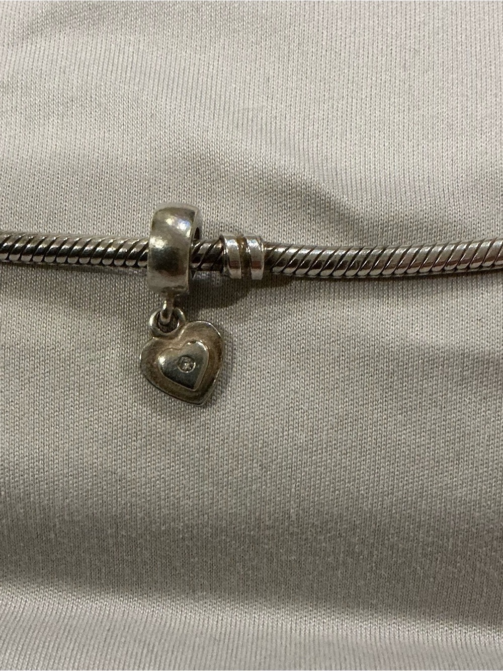 Pandora Silver Heart Dangle Bracelet Charm